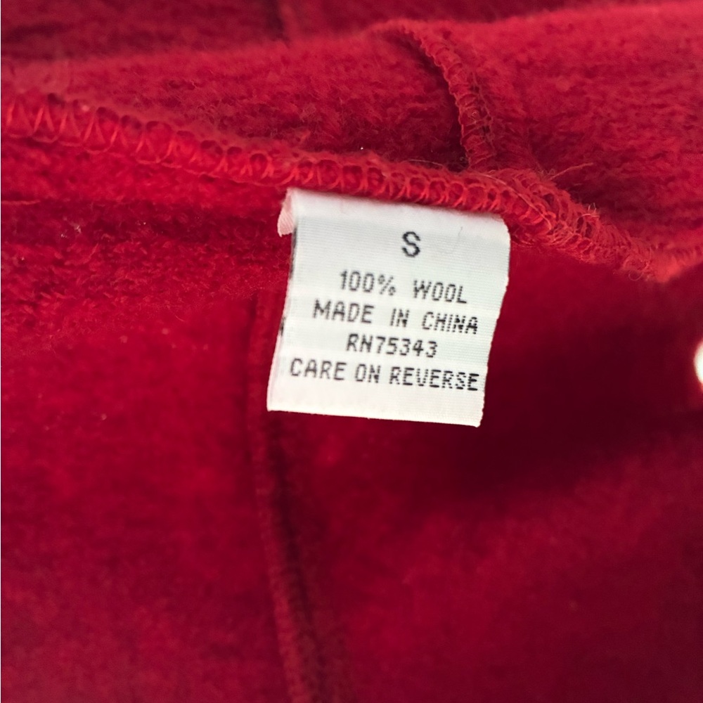 Sarah Spencer Boiled Wool Wrap Cardigan Coat with Belt Red Size S - Picture 12 of 16